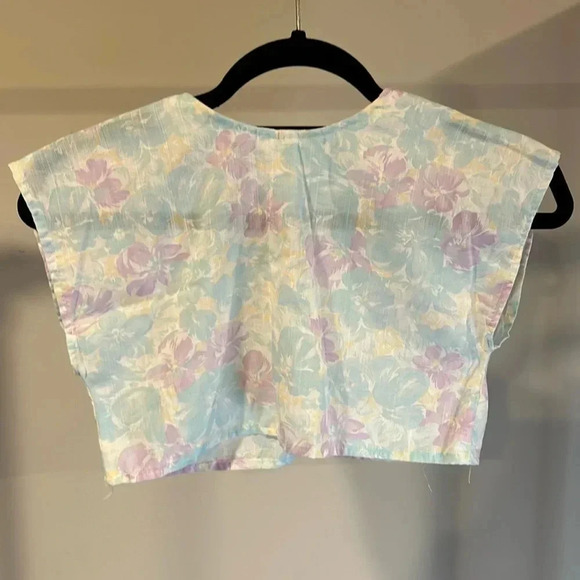 handmade Other - Handmade top made in 1990s. Baby blue and light purple flowers. slit in the back
